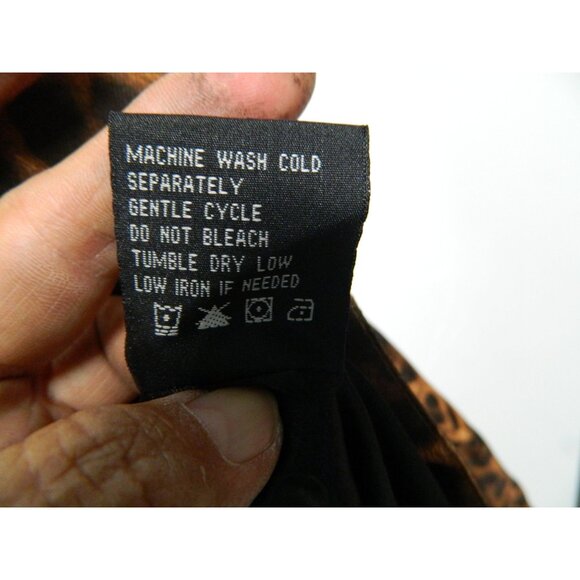 Pamela McCoy Mist Leopard Print Womens Robe Jacket With Tie Waist Size Large - Picture 6 of 16